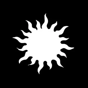 FLAMING SUN Vinyl Decal Sticker - FREE USA SHIPPING - Picture 1 of 2