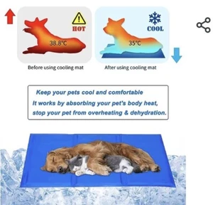 New Pooshivvi Dog Cooling Mats, Pet Cooling Mat Gel Cooling Mat Pillow, 50x90cm - Picture 1 of 7