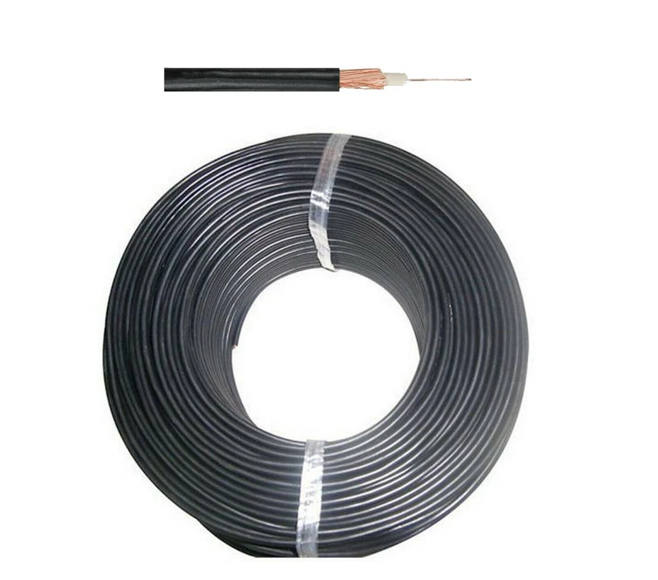 ITC RVTM59RG100 100m Mini Cavo Coassiale per Camere di Sorveglianza - Nero