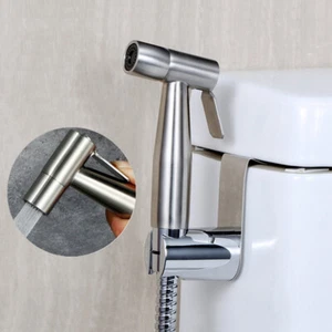 Bidet Brause mit Halter Edelstahl WC Hand Duschkopf Intim Hygiene Dusche Bad Set - Bild 1 von 12