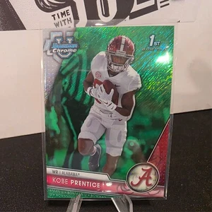 Kobe Prentice 2023 Bowman 1st Chrome U Green Shimmer /99 Crimson Tide Baylor WR - Picture 1 of 3