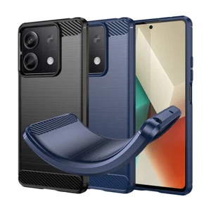 TPU carbon case for Xiaomi Redmi Note 13 5G fiber brushed protective cover brushed - Picture 1 of 13