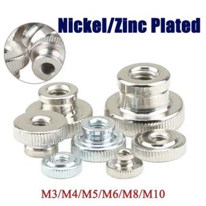 M3-M10 Knurled Thumb Nut Carbon Steel Thin/High Type Step Hand Bolt Carbon Steel - Picture 1 of 8