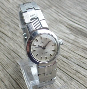 Rare Vintage Soviet Russian Mechanical Womens Luch Watch Bracelet  Quality Mark - Picture 1 of 17