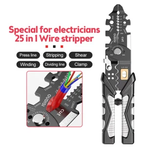 25 In 1 Wire Strippers Needle Nose Pliers Crimping Pliers Multifunctional Tool - Picture 1 of 16