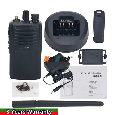 EVX-261 VHF Walkie Talkie DMR Radio Transceiver Analog & Digital - Image 1 of 4