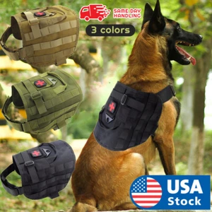 Chaleco Táctico Policía K9 Militar Perro Arnés Servicio Canino Nailon Servicio MOLLE - Imagen 1 de 15