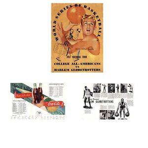Vintage WORLD SERIES OF BASKETBALL Official Souvenir Program 1951 National Tour