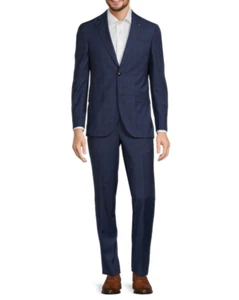 Ted Baker No Ordinary Joe Jake Modern-Fit Wool Suit, Navy- 42 Regular 36W - Picture 1 of 2