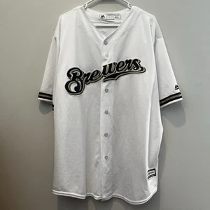 Milwaukee Brewers Christian Yelich Majestic Jersey XXL - Picture 1 of 5