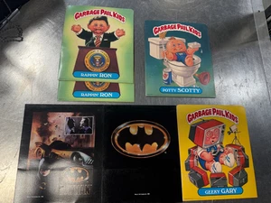 Topps Garbage Pail Kids 1985 Rare Vintage School Folder 4 Pcs + 2 Batman New Old - Bild 1 von 11