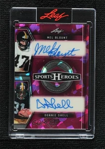 Leaf Metal Sports Heroes 2025 2 cristales rosas/5 Mel Blount Donnie Shell automático - Imagen 1 de 3