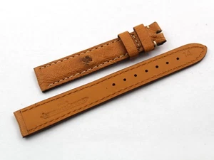 Cinturino Jaeger Le-Coultre Reverso Pelle Struzzo Miele 14/12mm Accessori Donna - Picture 1 of 5