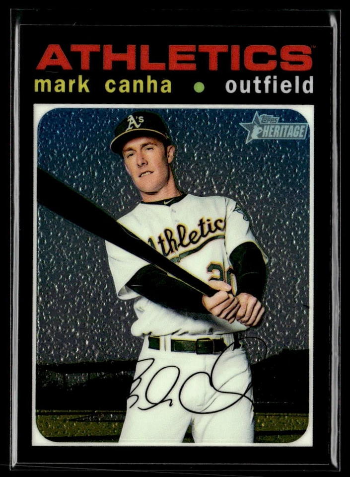 2020 Topps Heritage #THC-60 Mark Canha Chrome Exclusives #/999 - Image 1 of 2