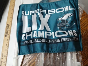 4 Stück 2024-25 Philadelphia Eagles Super Bowl LIX Champions Auto Fenster Flaggen - Bild 1 von 3