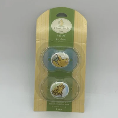 Disney Classic Pooh 2 chupetes 3 meses en adelante silicona nuevos en paquete 2003 Foto 1 de 4