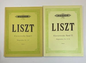 Liszt Klavierwerke - RHAPSODIES - Band I / II - Peters 3600a / 3600b - UNUSED - Picture 1 of 12