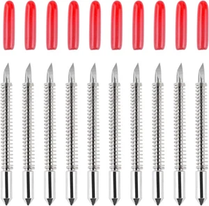 10 Pack 45° Vinyl Cutter Blades with Springs for Graphtec Cutting Plotter - Picture 1 of 5