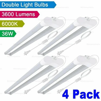 4x Westernpowers 36W LED Shop Light Fixture Work Garage Light 6000K White 4FT - Image 1 of 4