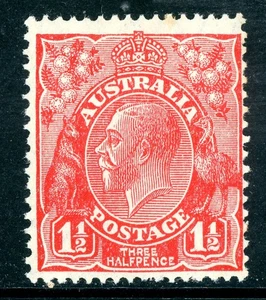Australia KGV 1p Carmine Perf 13x12½ Wmk Multiple CrA  Mint Q952  ⭐⭐⭐⭐⭐⭐ - Picture 1 of 6
