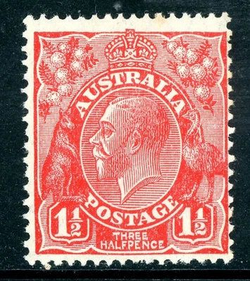 Australia KGV 1p Carmine Perf 13x12½ Wmk Multiple CrA  Mint Q952  ⭐⭐⭐⭐⭐⭐ - Image 1 of 4