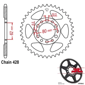 JT Sprockets Steel Rear Sprocket 428 Pitch 54 Tooth Yamaha XT200 (1982-1983) - Picture 1 of 2
