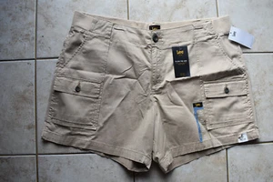 Neu Lee Damen Plus 20W Shorts Flex-To-Go Taille Makramee hellbraun 6" Schrittlänge kostenloser Versand - Bild 1 von 2