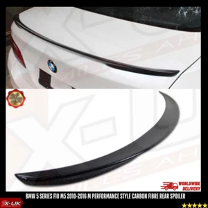 BMW 5 Series F10 M5 2010–2016 M Performance Style Carbon Fibre Rear Spoiler - Picture 1 of 6