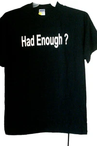Camiseta para hombre azul marino ¿tenía suficiente? Talla 2X Algodón NUEVO - Imagen 1 de 2