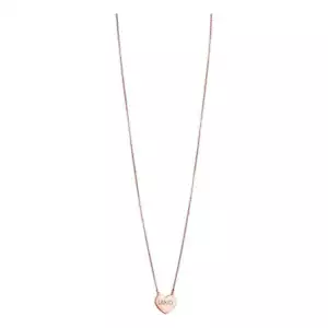 Girocollo Donna Liu Jo Acciaio Inossidabile Cuore Con Logo Rose Gold 60cm LJ1002 - Picture 1 of 1