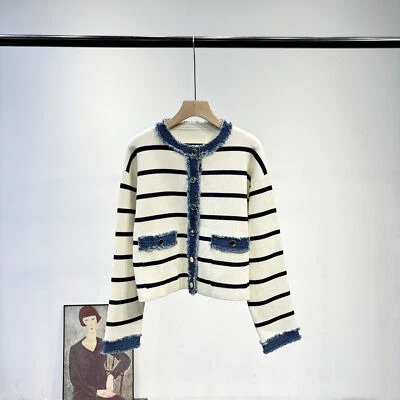 Sandro Women's Patchwork Knit Cardigan Coat - Image 1 of 4