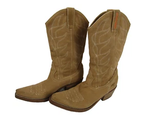 Rocket Dog Western Cowboy Boots Womens 7.5 Brown Tan Suede - Picture 1 of 16