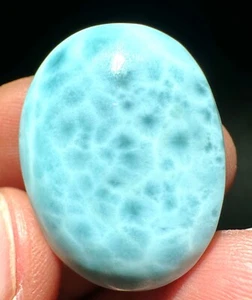43.4ct Rare NATURA Larimar Stone Copper Pectolite Polished specimen - Picture 1 of 8