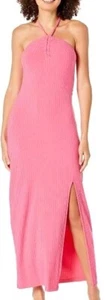 NWT $ 99 1.STATE CENTER RUCHED HALTER KNIT JUNEBERRY MIDI DRESS MEDIUM - Picture 1 of 10