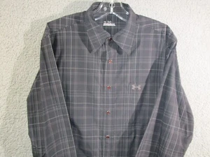 Under Armour Shirt Mens Medium Black Plaid Pearl Snap All Seasons Gear Western M - Picture 1 of 16
