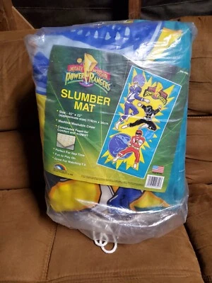 Vintage 1993 Mighty Morphin Power Rangers Slumber Mat Size 45" X 22"  New - Image 1 of 4
