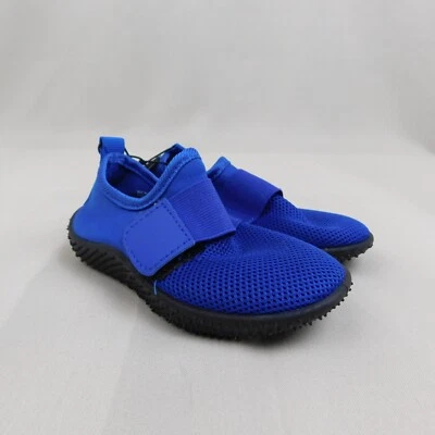 Swiggles 学步儿童男孩网眼钩环闭合水鞋蓝色 7-8 中号 #5017 — 第 1/4 张图片