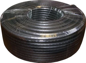 RG6 DIGITAL TV AERIAL SATELLITE SKY VIRGIN FREEVIEW COAX CABLE 50M BLACK - Picture 1 of 1