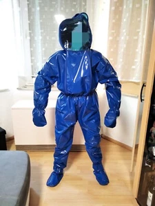 Adult Baby Strampler Overall Catsuit LACK PVC SCHLAFANZUG GUMMI BONDAGE FENSTER - Bild 1 von 12