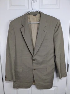 Zanella Blazer Men's 40R Beige Single Breasted Wool - Picture 1 of 15