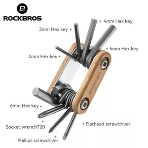 Rockbros Bicycle Repair Tool 8in1 Portable Disassembly Maintenance Multi-tools - Picture 1 of 9