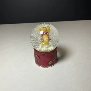 Disney Winnie The Pooh Miniature Charpente Holiday Glitter Snow Globe 2.5” - Picture 1 of 8