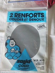 coudes et genoux patches renforts protége vintage ancien gris solid cloud - Picture 1 of 3