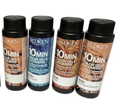 REDKEN 10 MIN COLOR GELS LACQUERS Professional Hair Color ~ 2 fl oz / 60 mL!! - Image 1 of 4