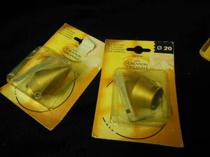 lot de deux embouts Gizeh en metal pour barre rideau 20 mm   sous blister  T17A - Picture 1 of 4