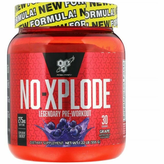 BSN N.O.-XPLODE Pre-Workout Grape Supplement - 30 Servings