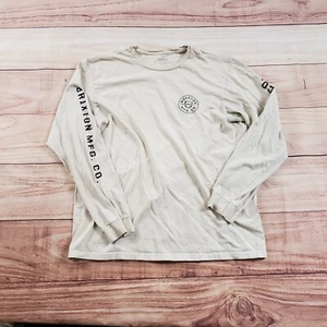 Brixton Shirt Mens Large Beige Black Outdoors Skate Skater Skateboarding Adult * - Picture 1 of 9