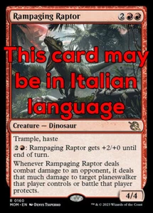 MTG RAMPAGING RAPTOR FOIL EXC - RAPTOR INFURIATO 160 - MOM - MAGIC - Imagen 1 de 1