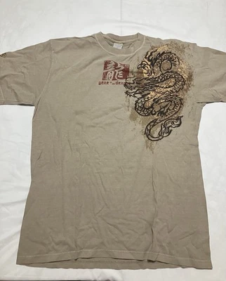 Crazy Shirts Kona Coffee Dyed Year of the Dragon Beige Shirt Men's L Y2K - Image 1 of 4