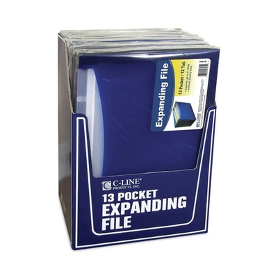 C-Line 48235 9.25" Expansion 1/6-Cut Tabs 13-Pocket Letter Expanding File New - Image 1 of 4